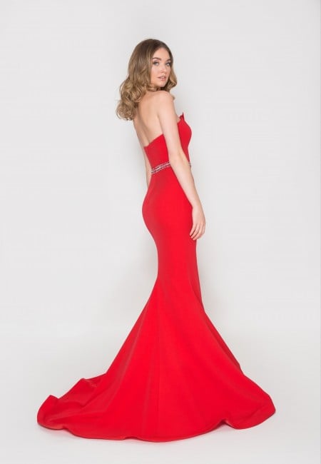 Pia Michi Red Jersey Prom Dress / Evening Dress